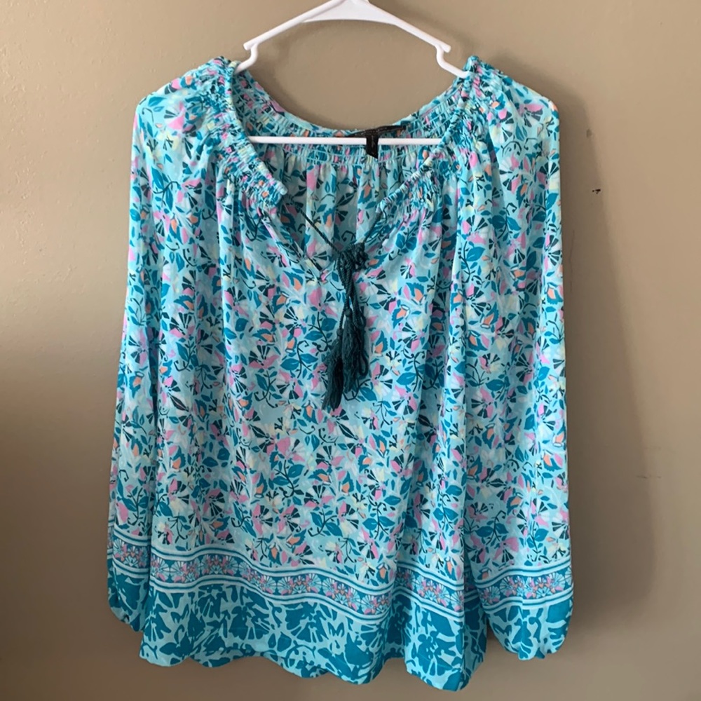 BCBG floral blouse